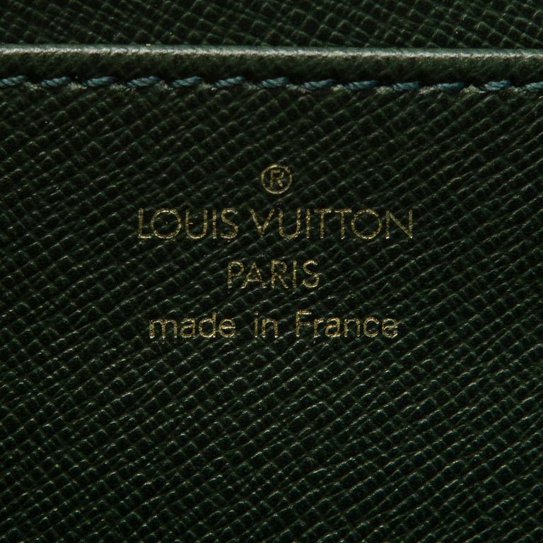 A Green Taiga Leather Serviette Laguito Briefcase.