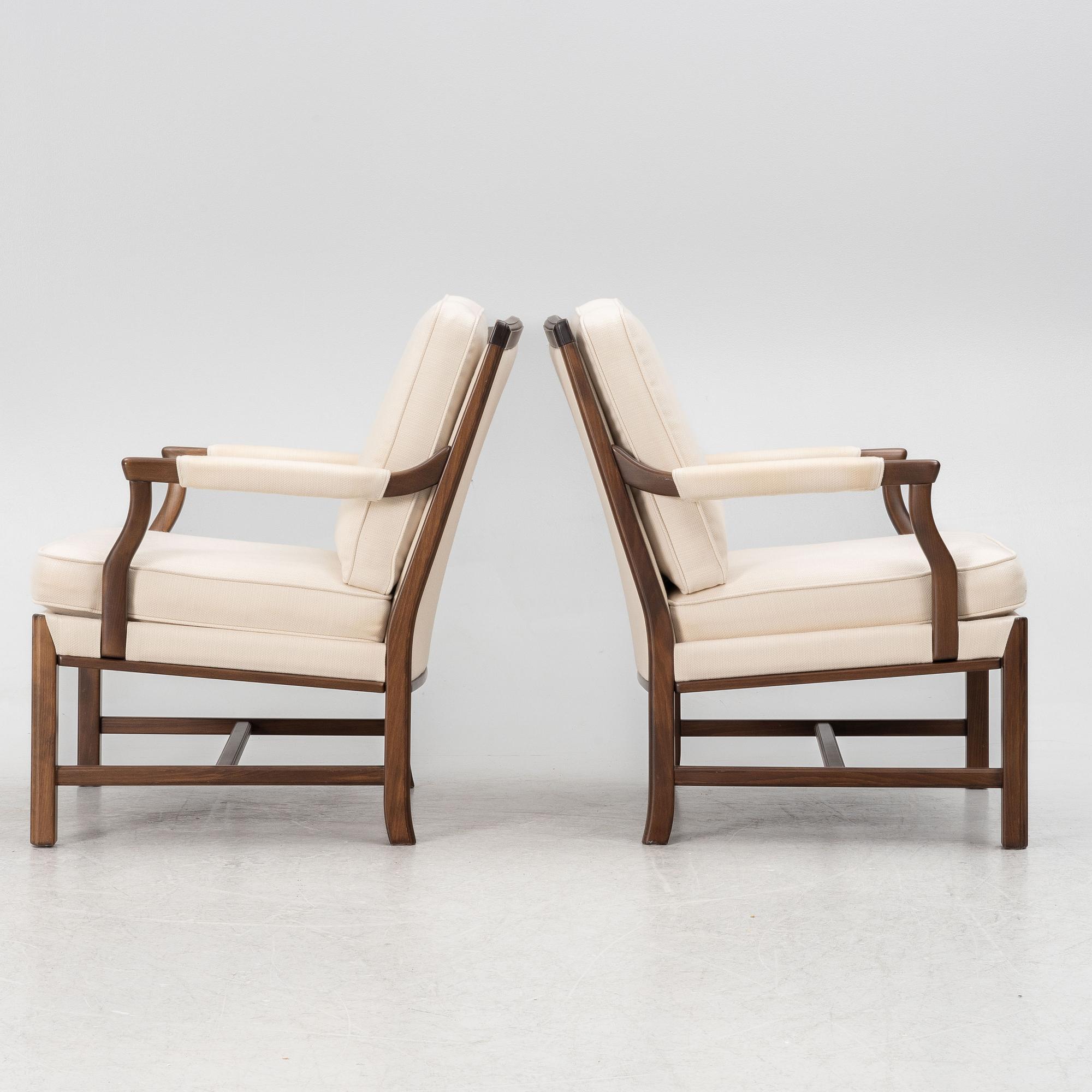 Fåtöljer, ett par, Bröderna Andersson, 1900-talets andra hälft.