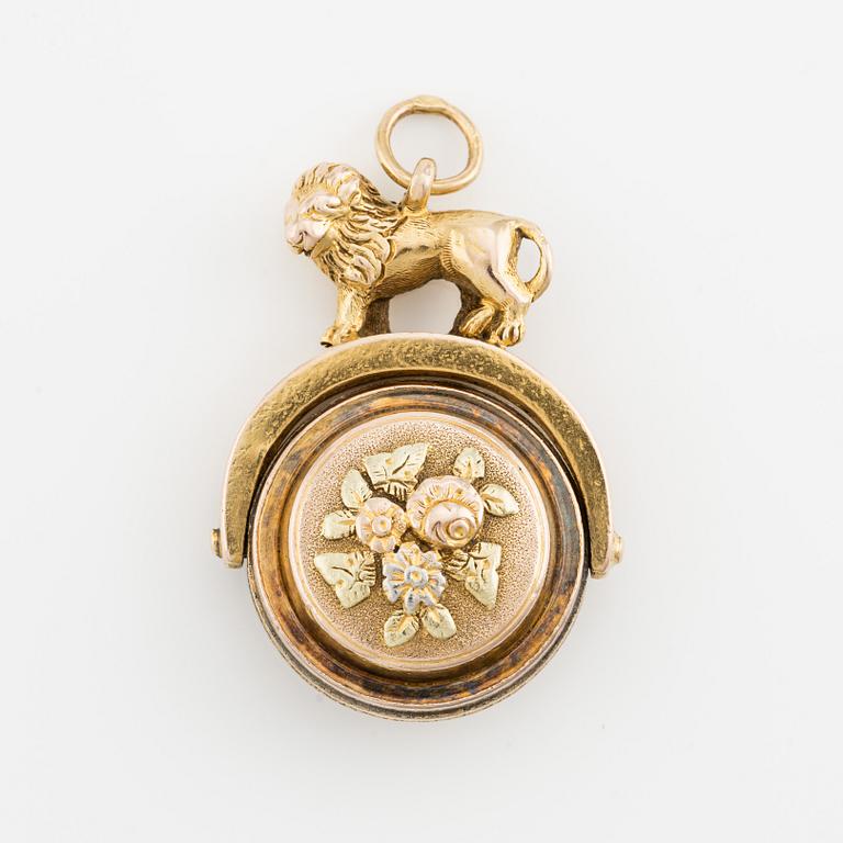 Sigill, 14K guld med karneol med monogram.