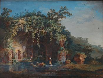 Carl Ludwig Hackert, The Fountain Egeria near Rome.