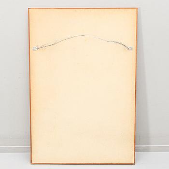 A 1960s teak mirror.