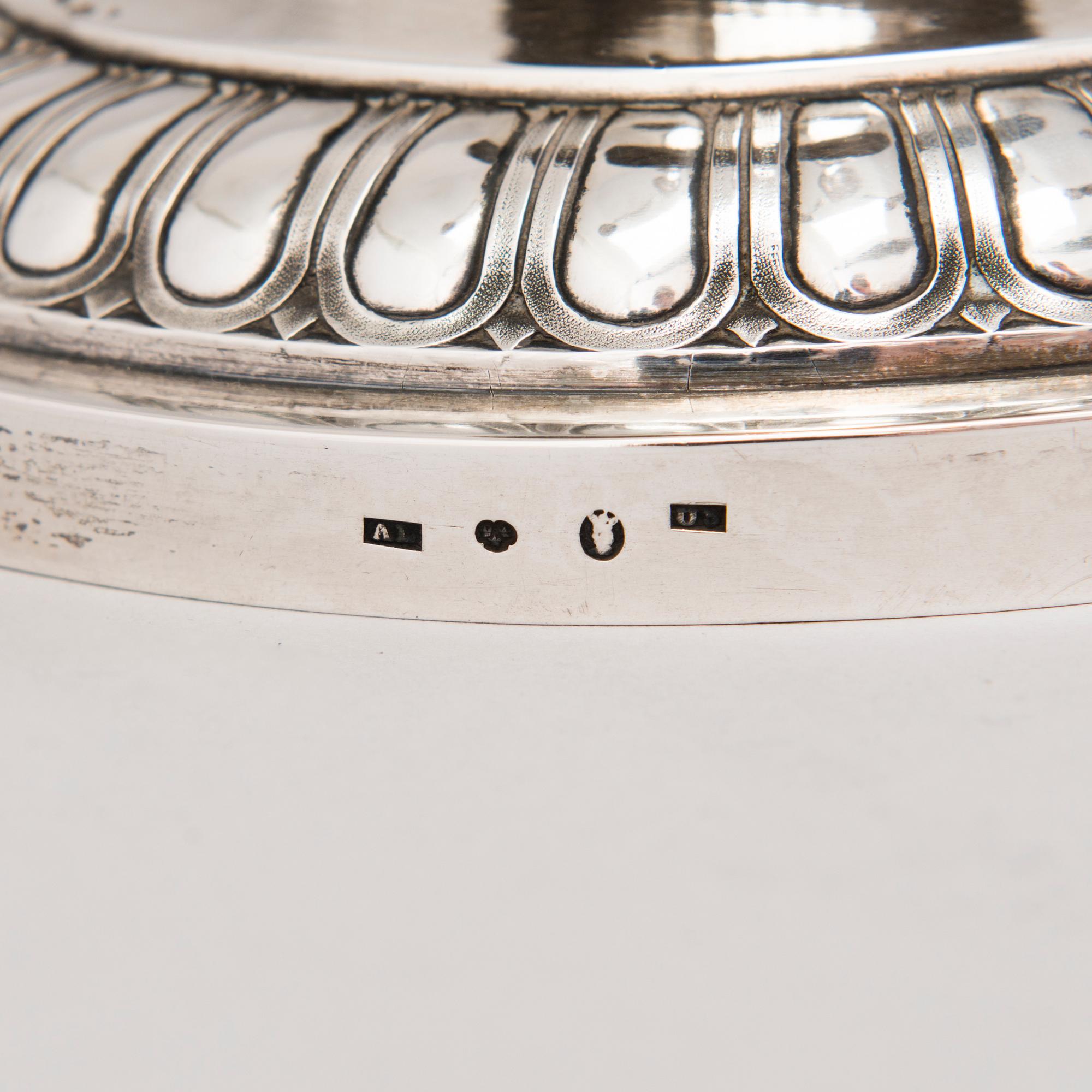 ANDERS LUNDQVIST, KANDELABERPAR, silver, Stockholm 1826.