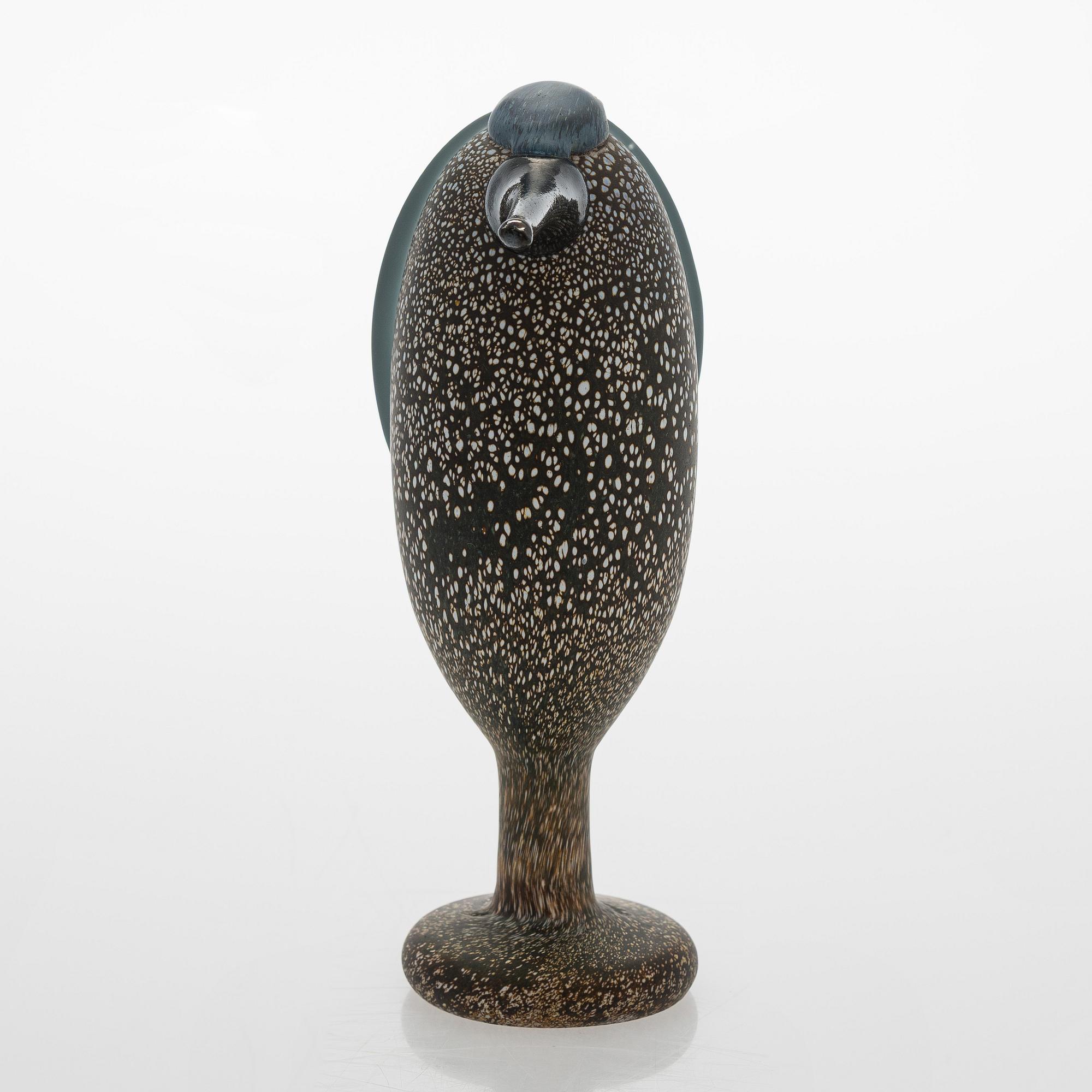 Oiva Toikka, a 'Heron' glass bird, signed O. Toikka Nuutajärvi.