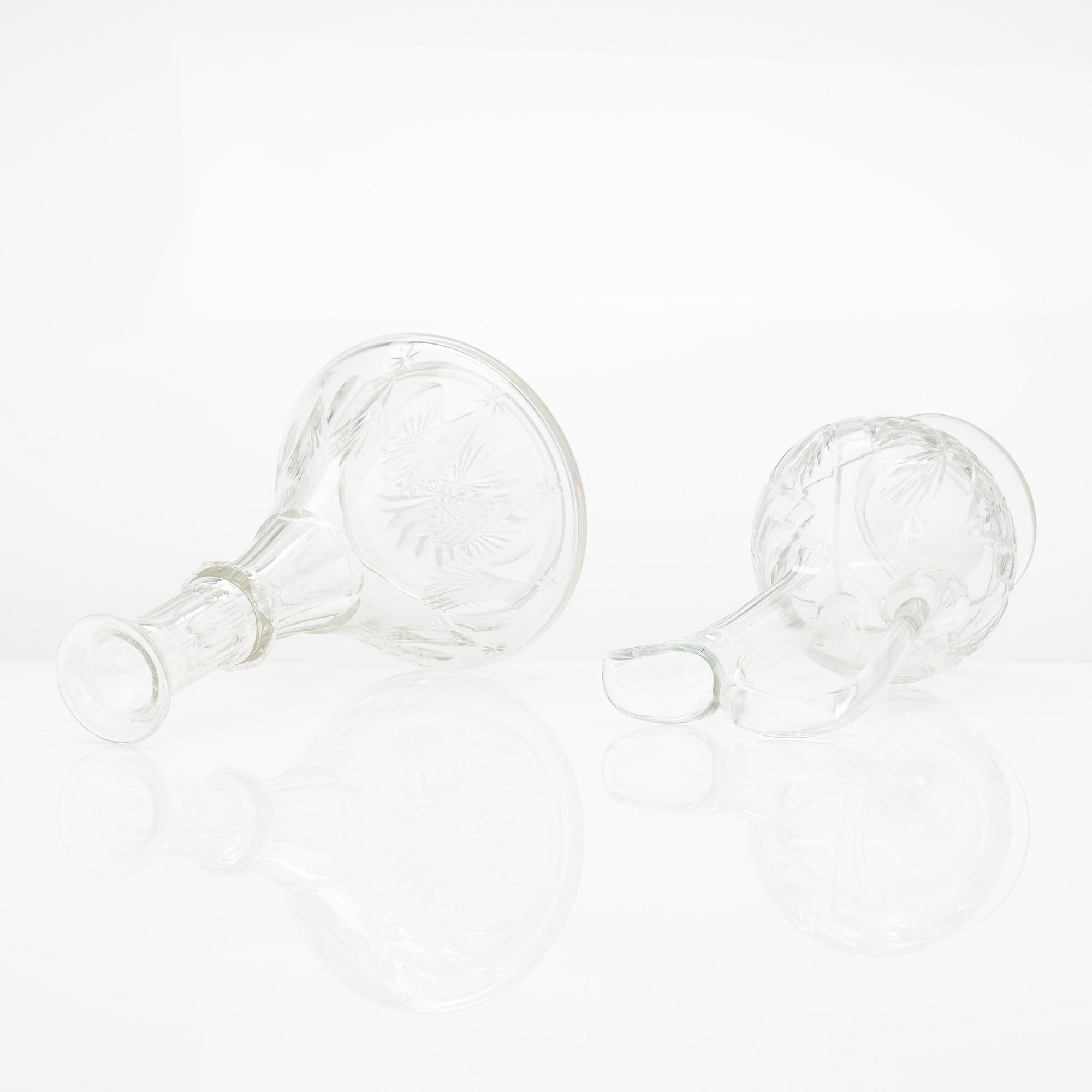Glasservis, 110 delar, Riihimäen Lasi, Leo-, Yrjö- och Aino-serie, 1900-talets mitt och senare hälft.
