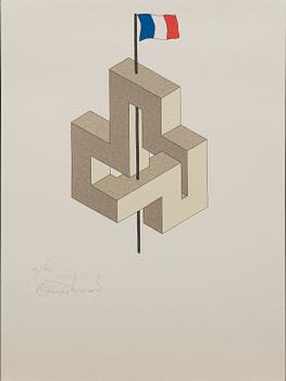 OSCAR REUTERSVÄRD, färglitografier 15 st i mapp signerade och numrerade 43/190.