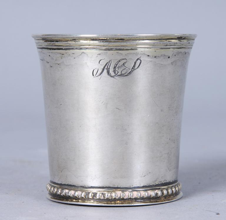 BÄGARE, silver, Peter Johan Zetterling, Linköping, 1796. 88 gram.