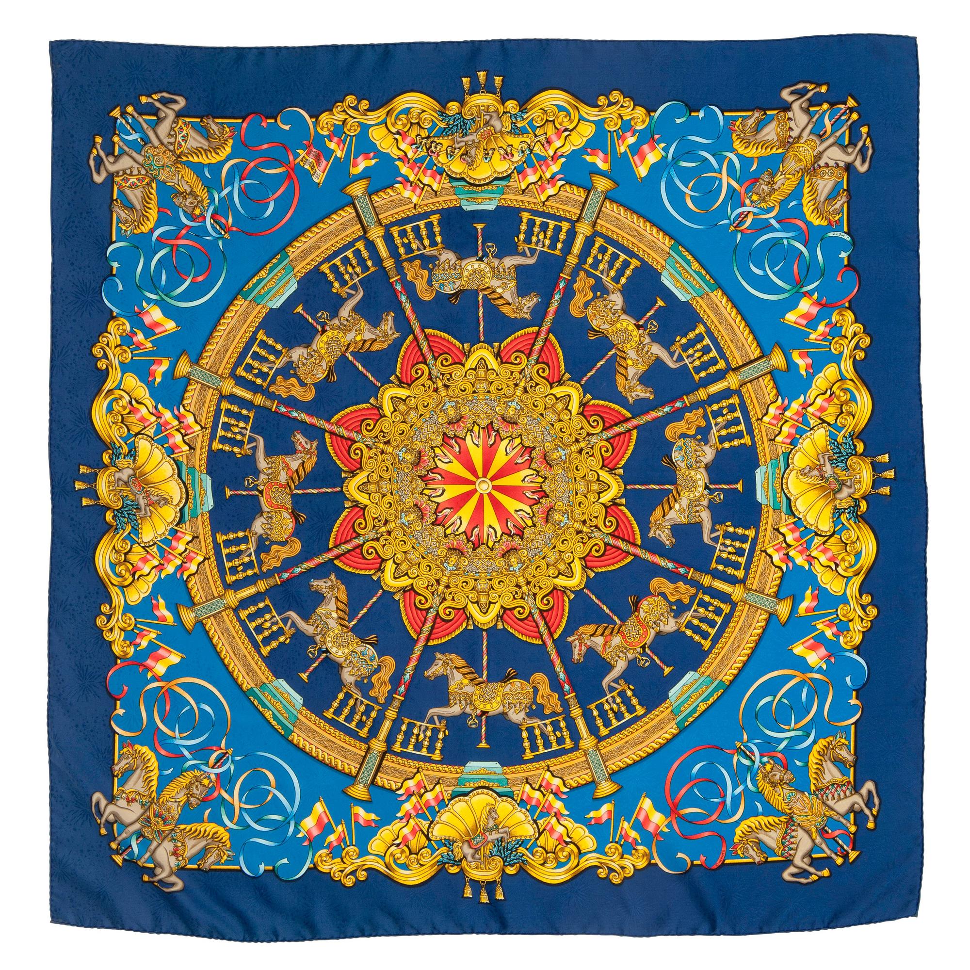 HERMÈS, scarf, "Luna park".