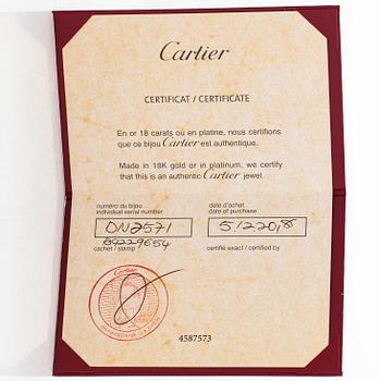 Cartier, ring, "Trinity", 18K vitguld. Med certifikat.