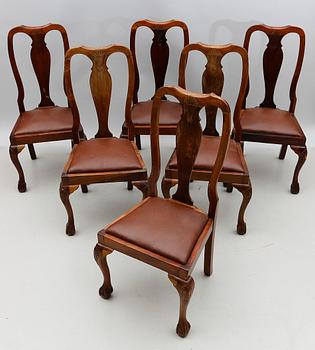 STOLAR, 6 st, senbarockstil, 1900-talets första hälft.