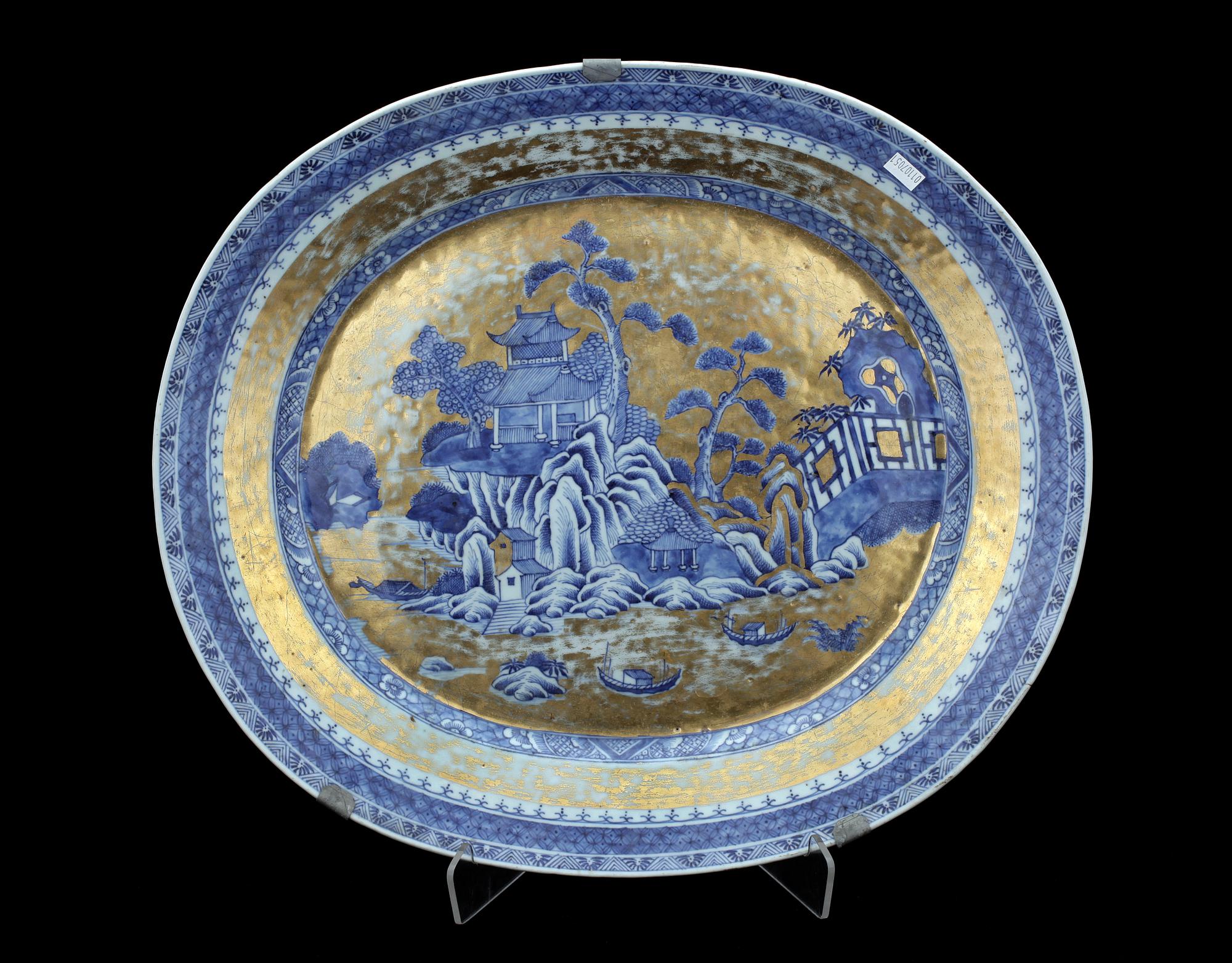 STEKFAT, porslin, Jiaqing, Kina tidigt 1800-tal.