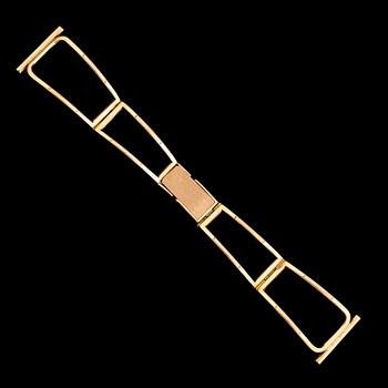 ARMBAND FÖR ARMBANDSUR, 18 k guld, 1900-tales andra hälft. Vikt ca 21 g.