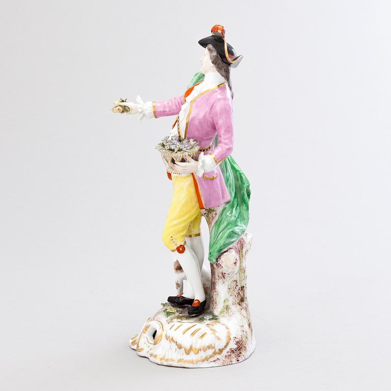 A porcelain figurine by Meissen, Germany.