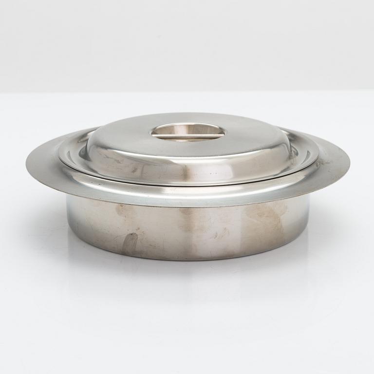 Beretl Gardberg, cutlery 56 pcs, and a lidded bowl, stainless steel, Sorsakoski, Fiskars, latter half the 20th century.