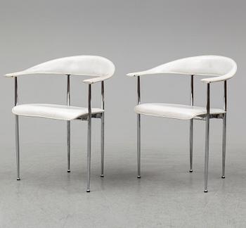 VEGNI & GUALTIEROTTI, eight 'P40' chairs from Fasem, Italy.