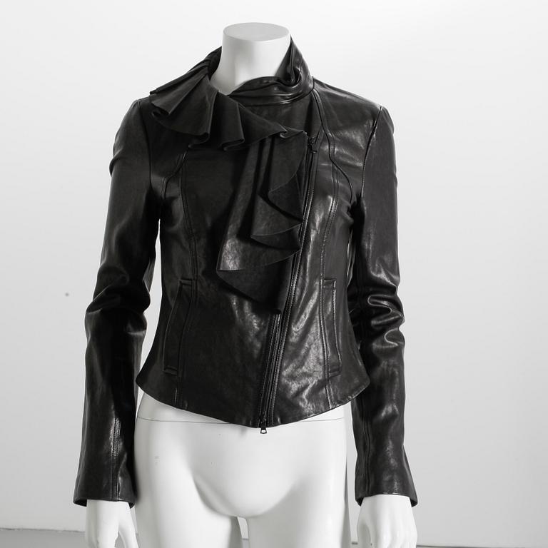 LEATHERJACKET, Diana von Furstenberg, size 6.