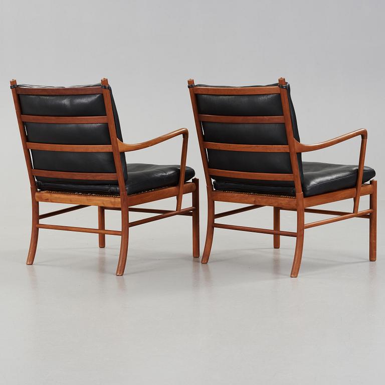 Ole Wanscher, a pair of mahogany 'Colonial Chairs PJ 149', Poul Jeppesen, Denmark.