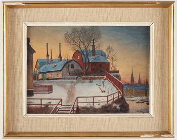 OSKAR BERGMAN, signed Oskar Bergman and dated 1941, water colour.