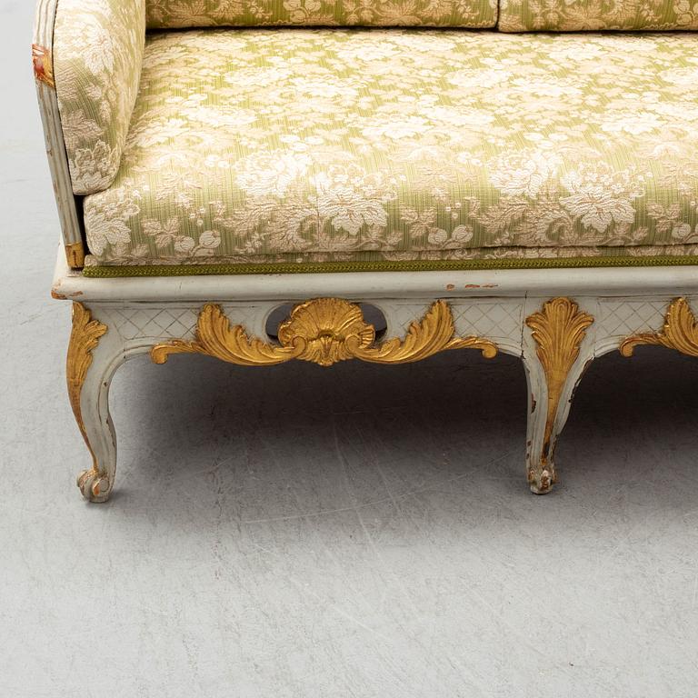 A Swedish Rococo-style sofa, late 19th ct.