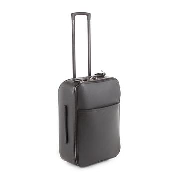 182. LOUIS VUITTON, a black leather suitcase, "Pegase".