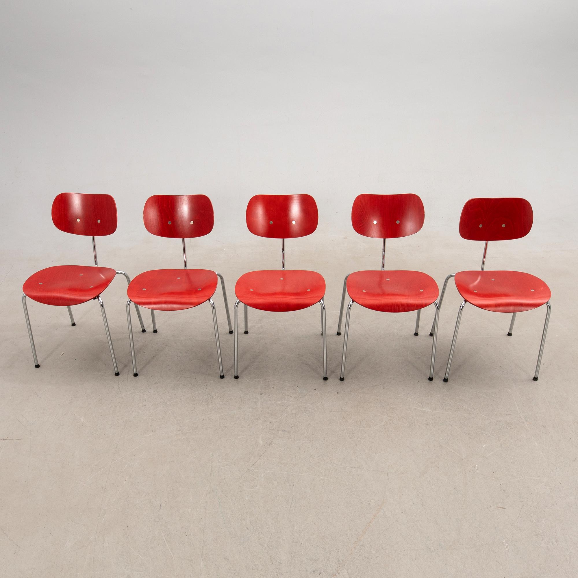 Egon Eiermann, stolar 5 st "SE 68", Wilde & Spieth 2000-tal.