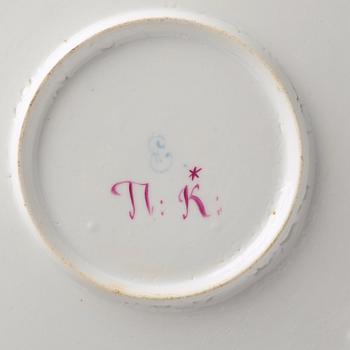 A Russian porcelain dish, Imperial porcelain manufactory, period of Empress Elisabeth I, 18th Century.