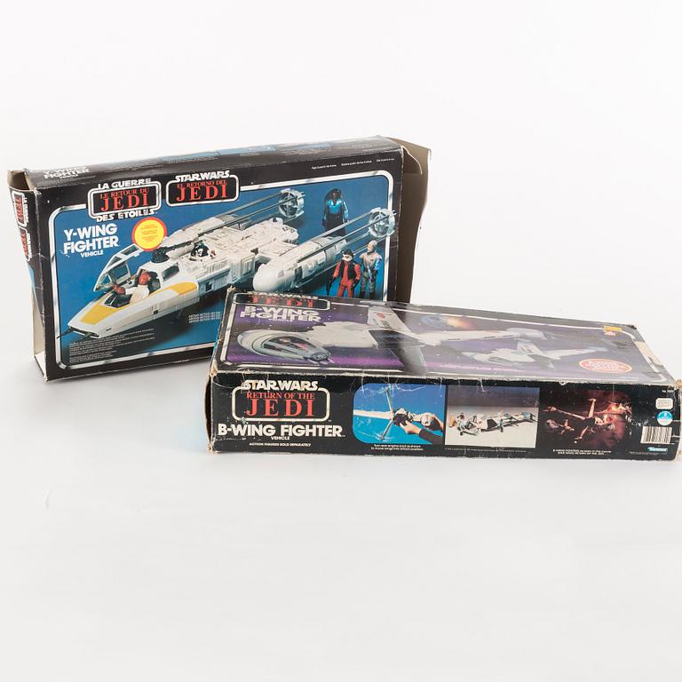 STAR WARS, B-wing fighter och Y-wing fighter i kartonger, 1983.