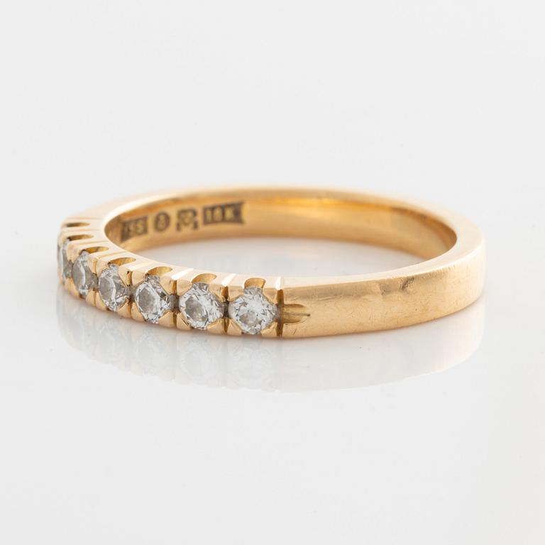 Ring, Jarl Sandin, alliance, 18K gold with brilliant-cut diamonds.