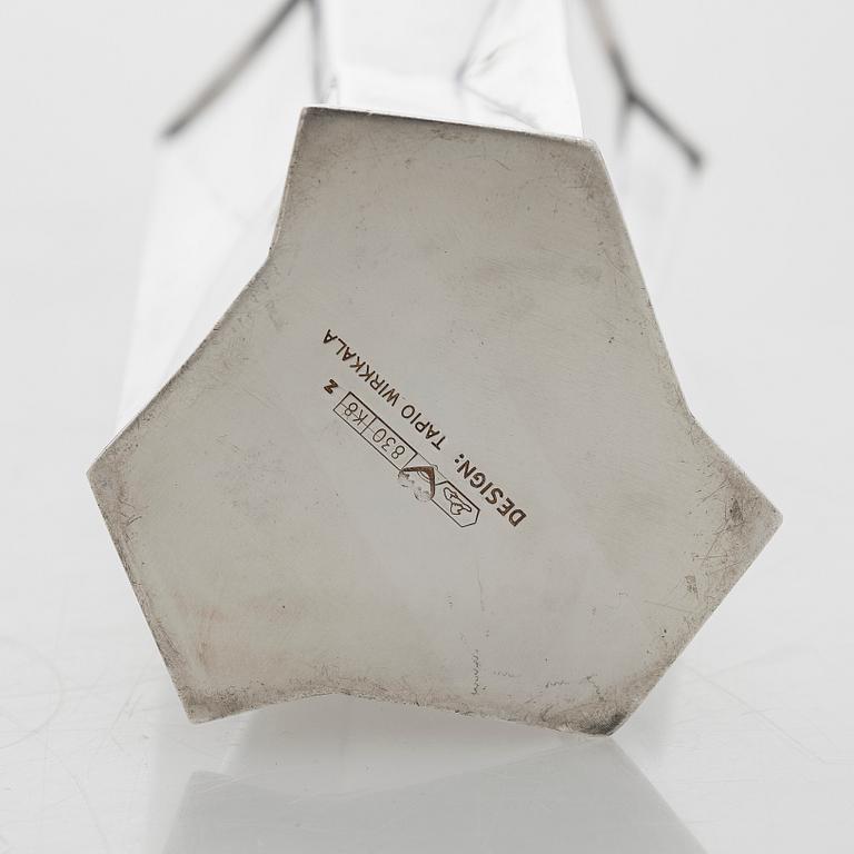 Tapio Wirkkala, vas, silver, "TW6-4", Kultakeskus, Tavastehus 1987.