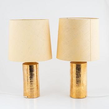 A pair of table lamps, Bitossi for Bergboms, Sweden, 1970's.