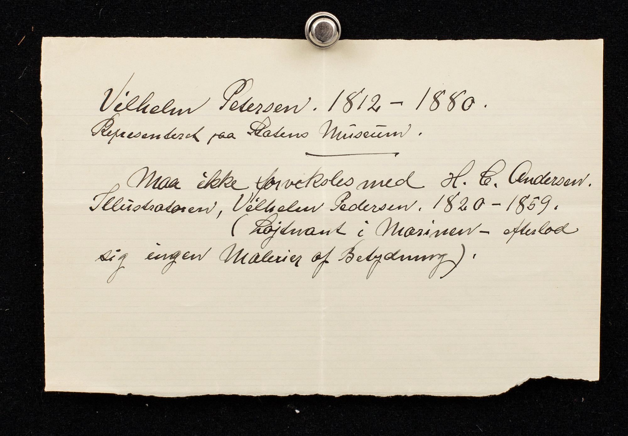 VILHELM PETERSEN, oil on panel. monogram signed.