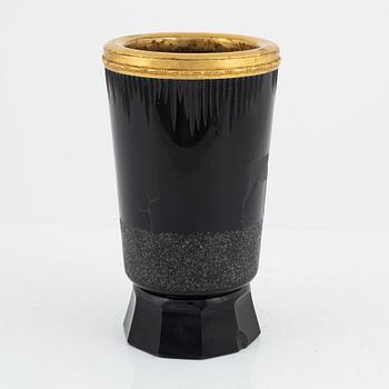 Yrjö Rosola, a glass vase, Karhula/Iittala, 1930's.