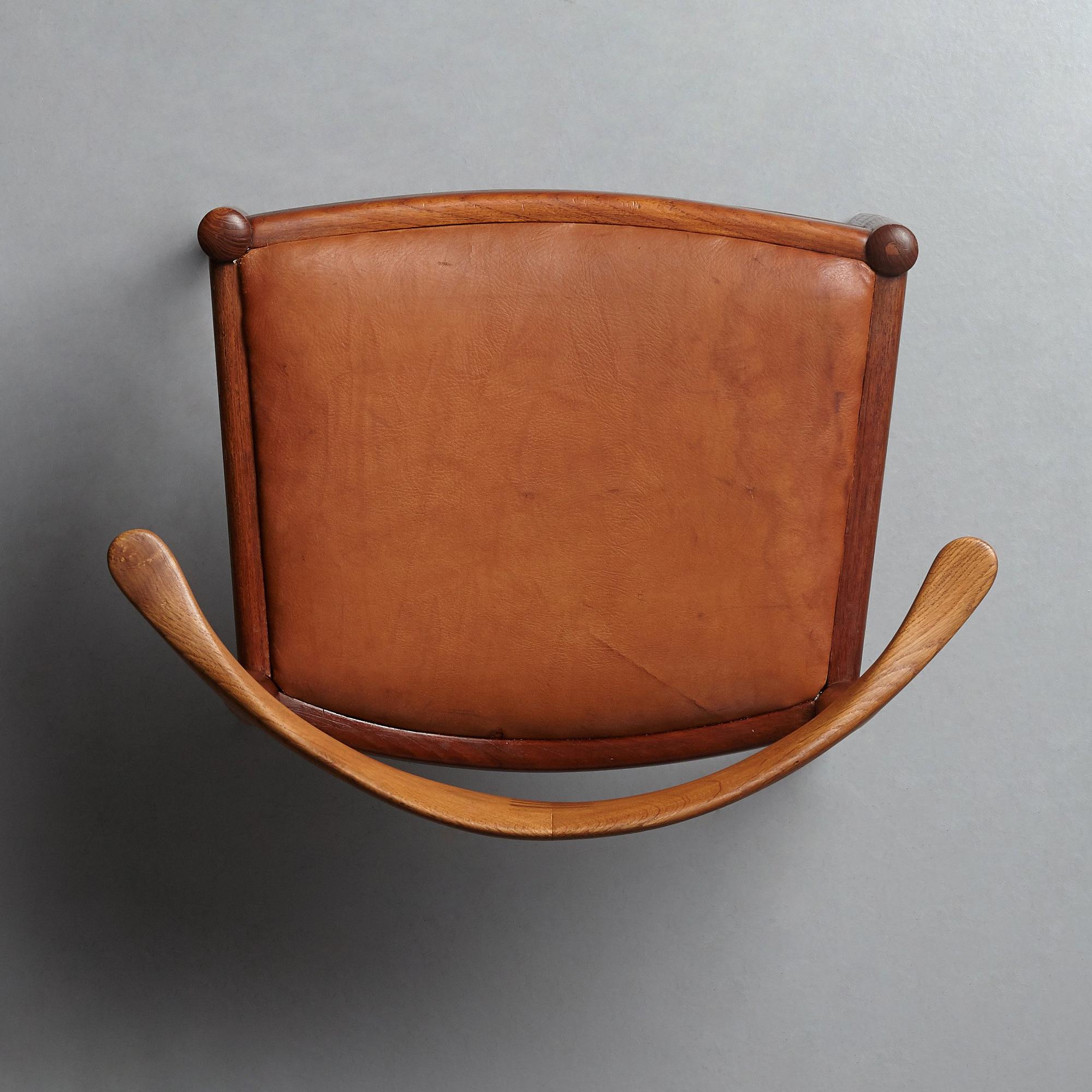 HANS J WEGNER, stol, "Cowhorn chair", en tidig version av "JH 505" för Johannes Hansen, 1950-tal.