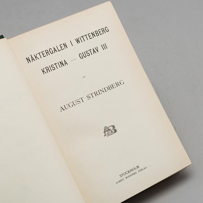 AUGUST STRINDBERGS SAMLADE VERK, 55 vol, Albert Bonniers förlag, Stockholm 1912-1919.
