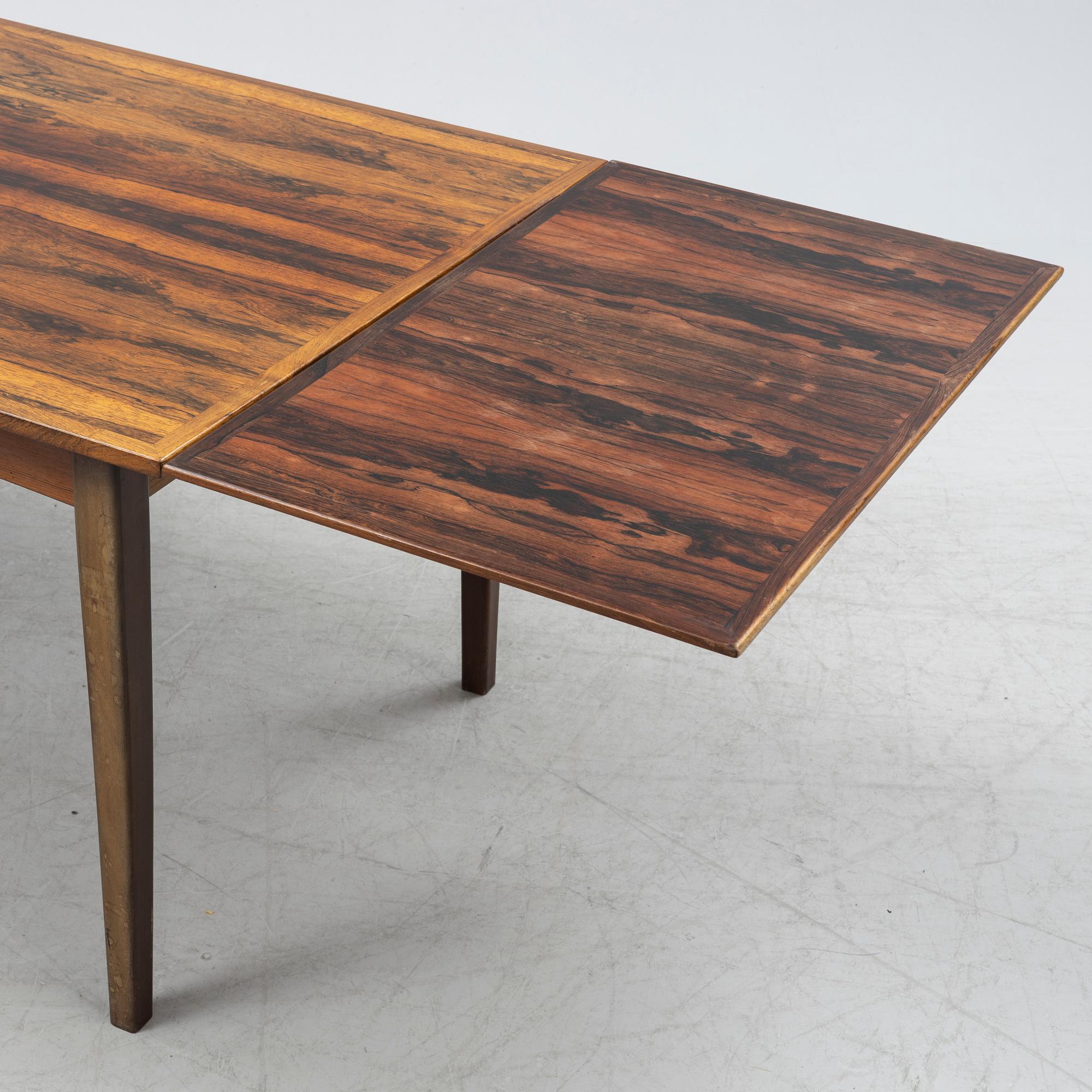 Poul Hundevad & Kai Winding, stolar 4 st, Hundevad & Co, Danmark, 1960-tal. Matbord, Danmark, 1960-tal.