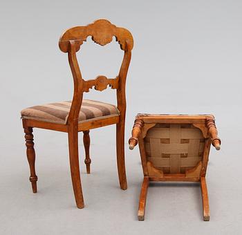 STOLAR, 6 st, Biedermeier, 1800-talet mitt.