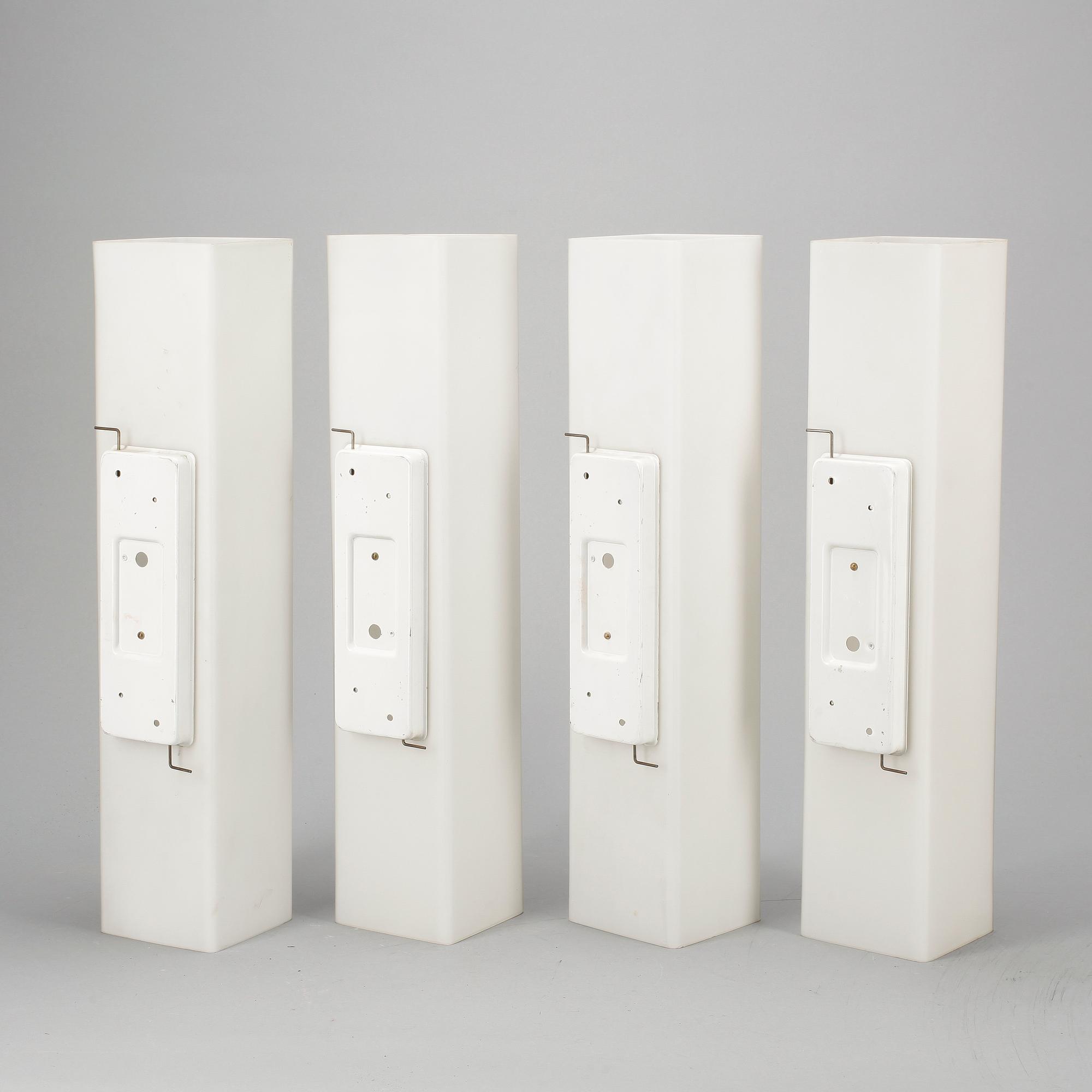 VÄGGLAMPETTER, 4 stycken, möjligen Luxus, 1960-tal.