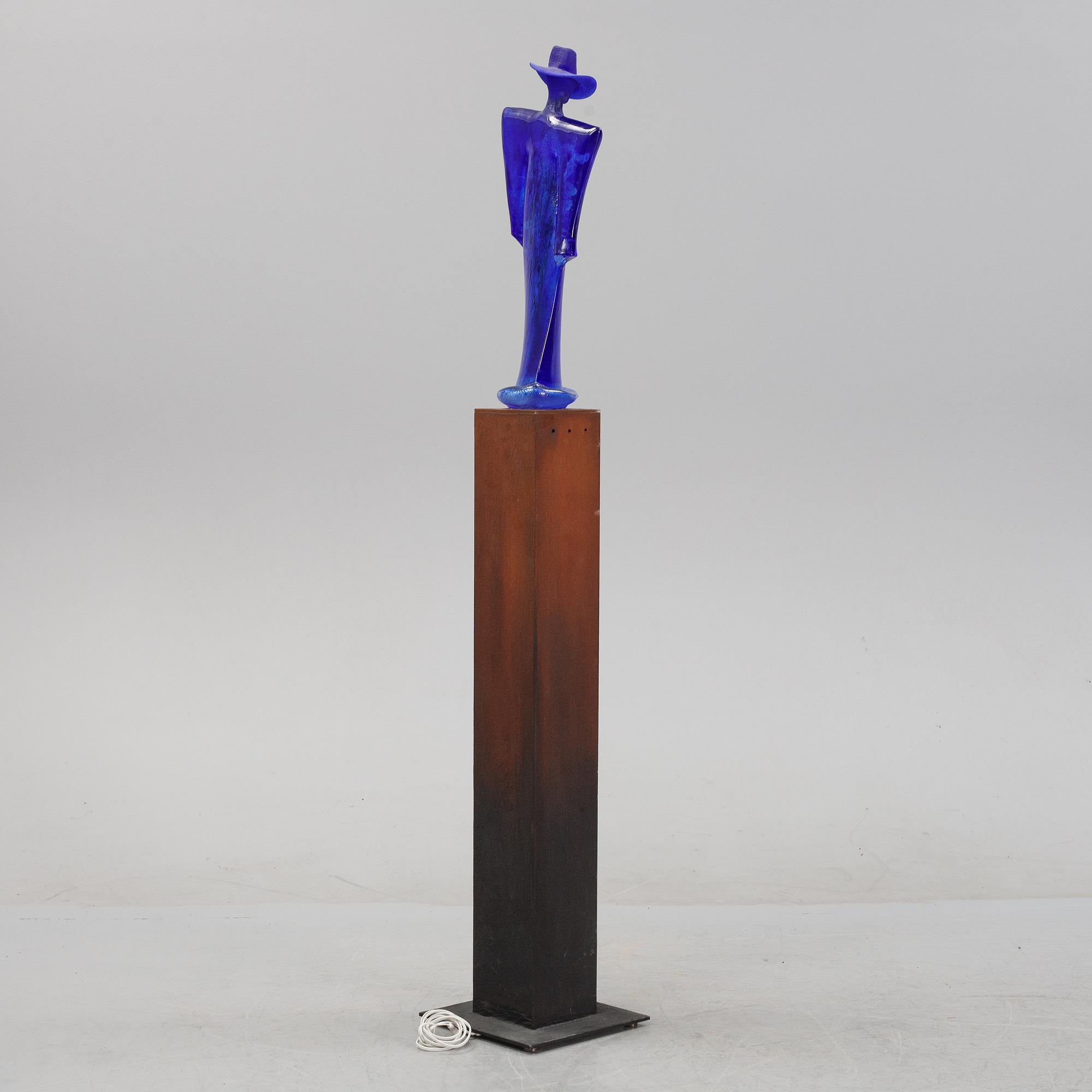 Kjell Engman, skulptur, unik, signerad. Kosta Boda.