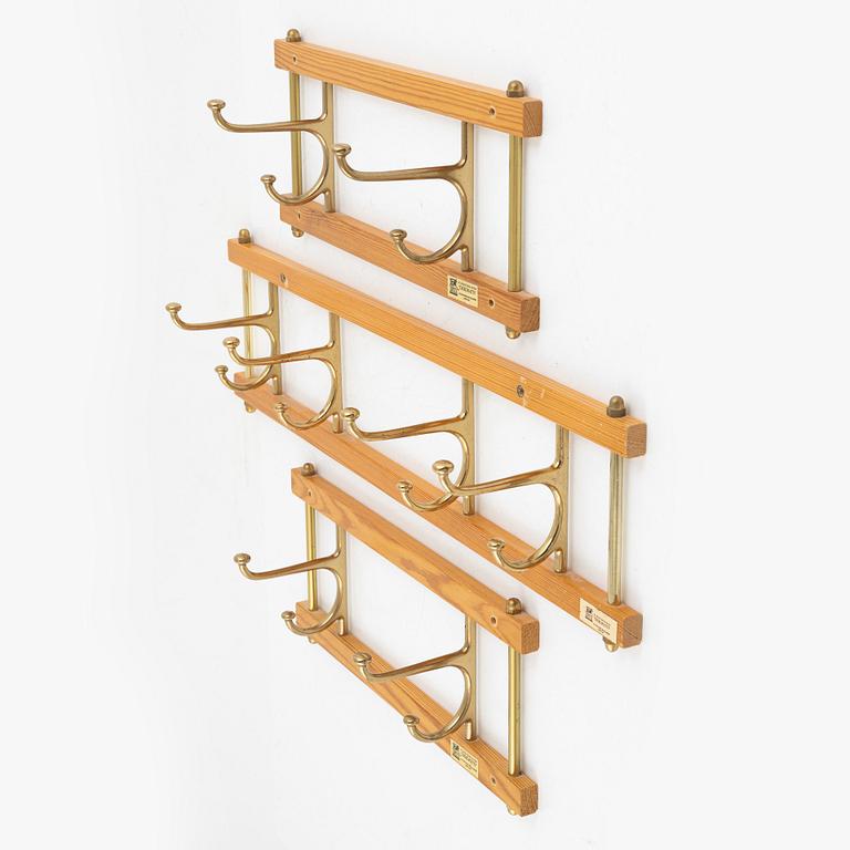 Clothes hangers, 3 pcs "Decorative", Skoglunds metallgjuteri, Anderstorp, mid-20th century.