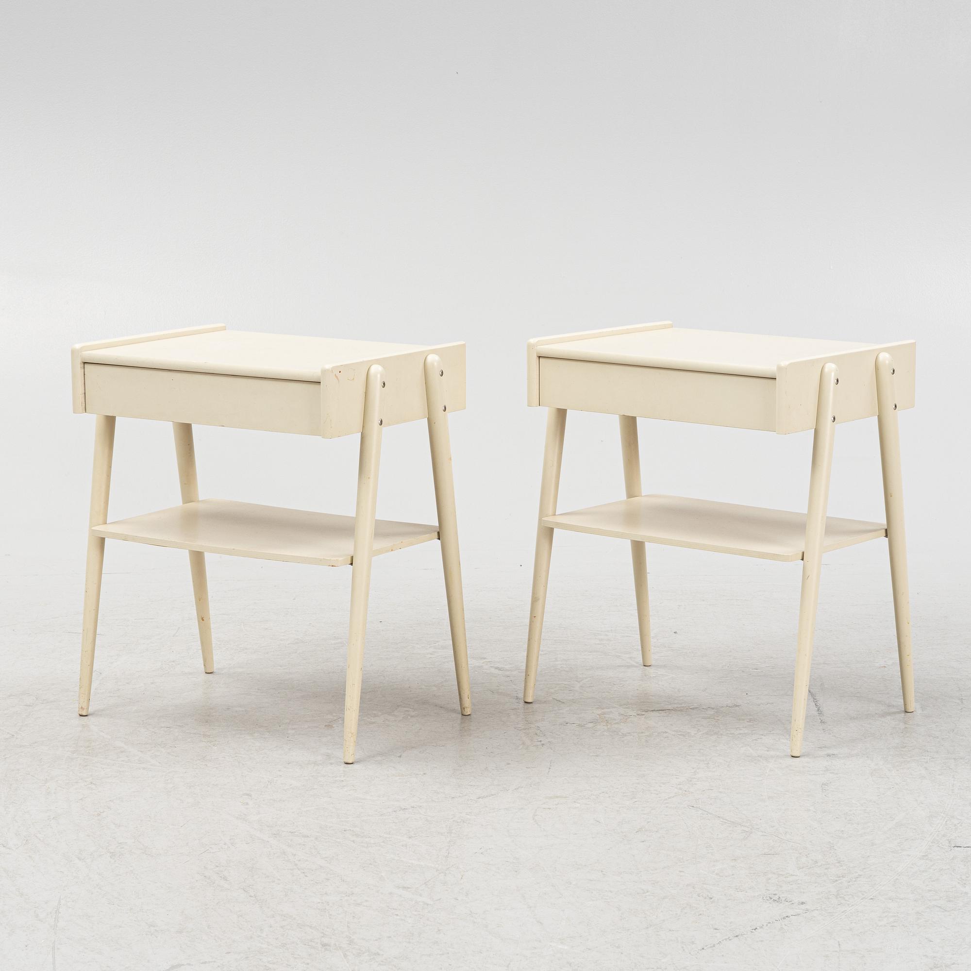 A pair of bedside tables, AB Carlström & Co, 1950's/60's.