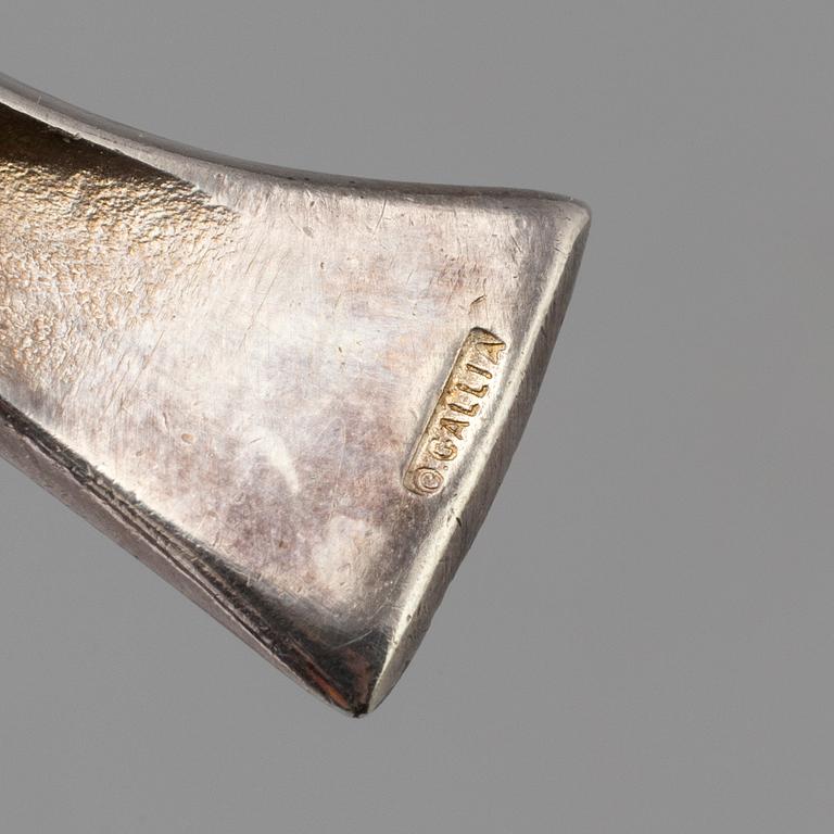 12 silver plated animal-shaped knife rests designed by Marcel Edouard Sandoz for Gallia Christofle, France.