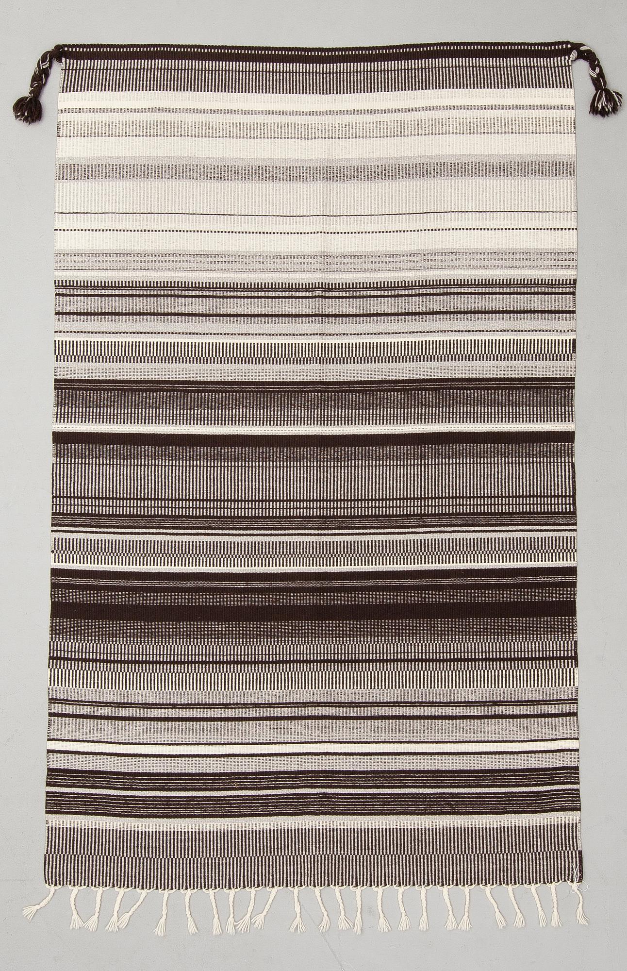 A Raanu 'Polar night' textile from Lapland designed by Elsa Montell-Saanio. Circa 214x133 cm.