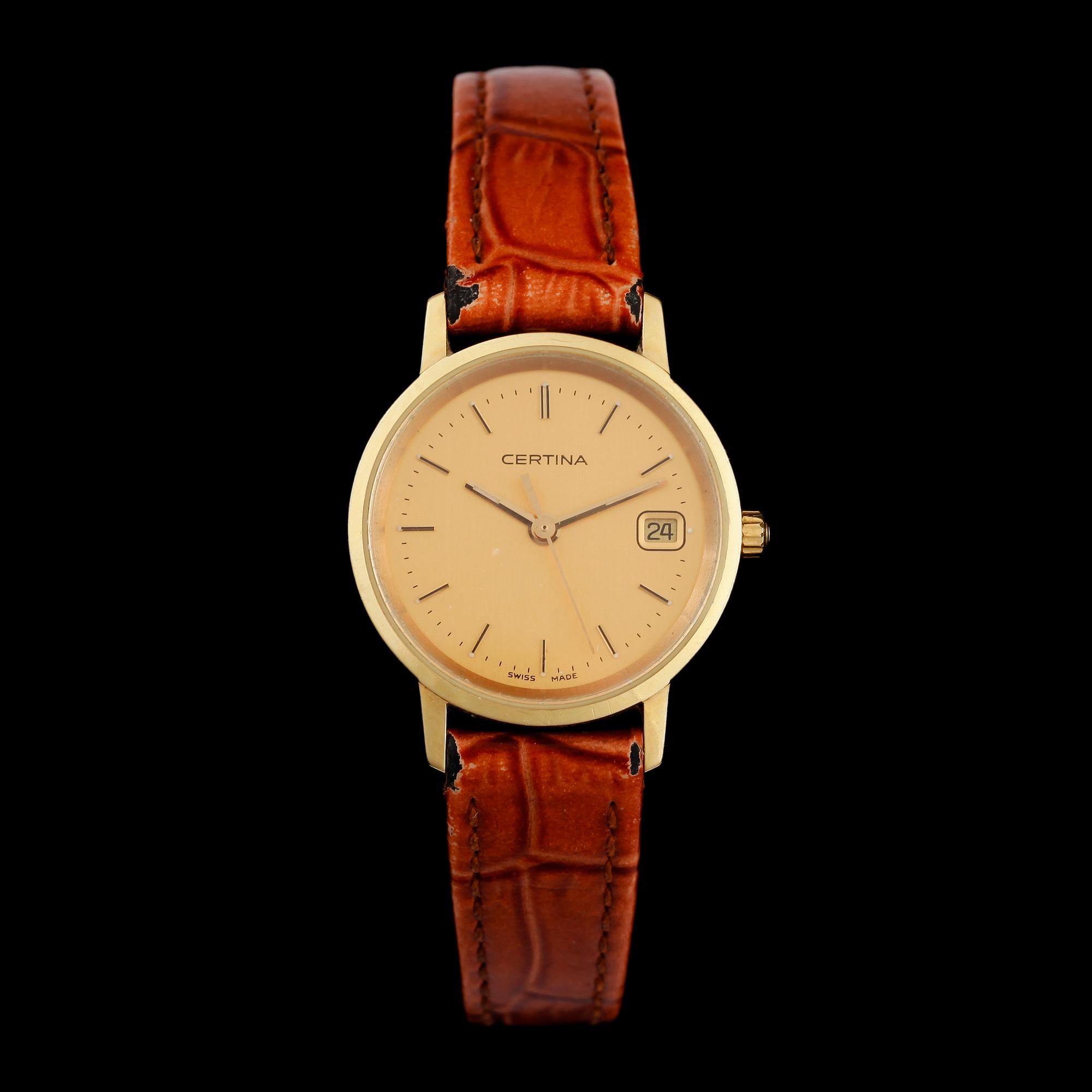 ARMBANDSUR, 18 k guld, Certina. Totalvikt ca 16 g.