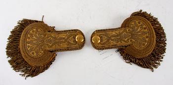 EPÅLETTER, ett par, Sverige, 1800-talets andra hälft.