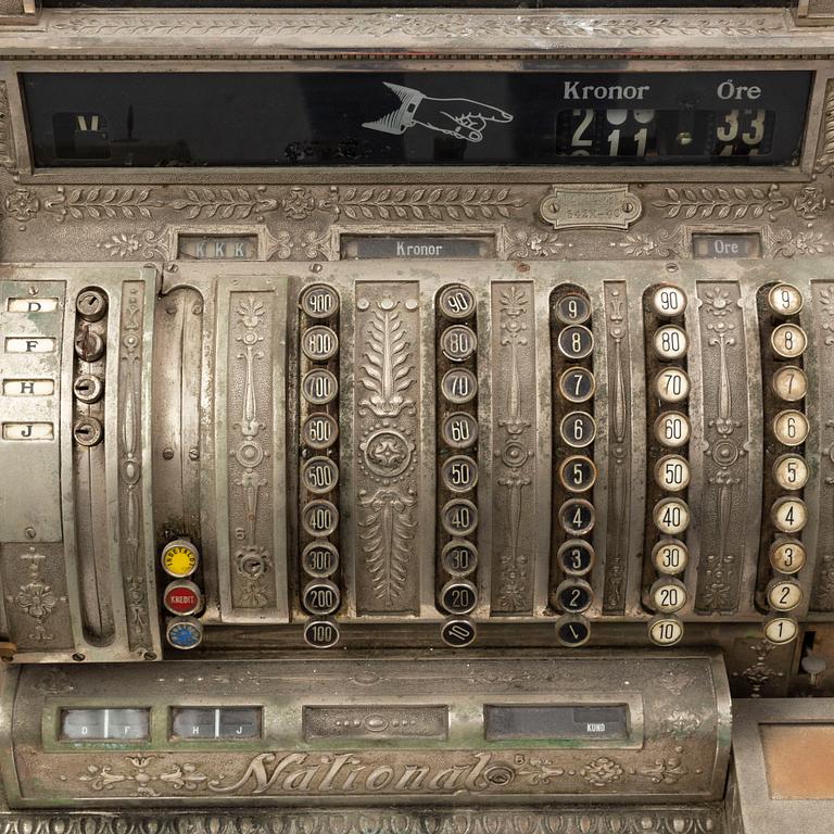 A swedish cash register, 'National', early 20th century.