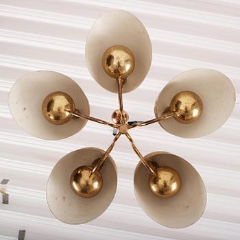 Carl-Axel Acking, a rare ceiling lamp model "1164", Bröderna Malmströms Metallvarufabrik, Malmö, 1940-50s.