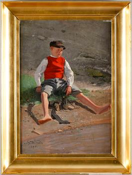 ALFRED THÖRNE, olja på duk, signerad och daterad 1890.