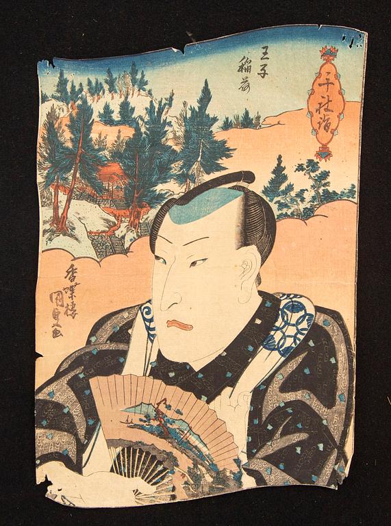 A Japanese colour woodblock print, Utagawa Kunisada, 19th Century.