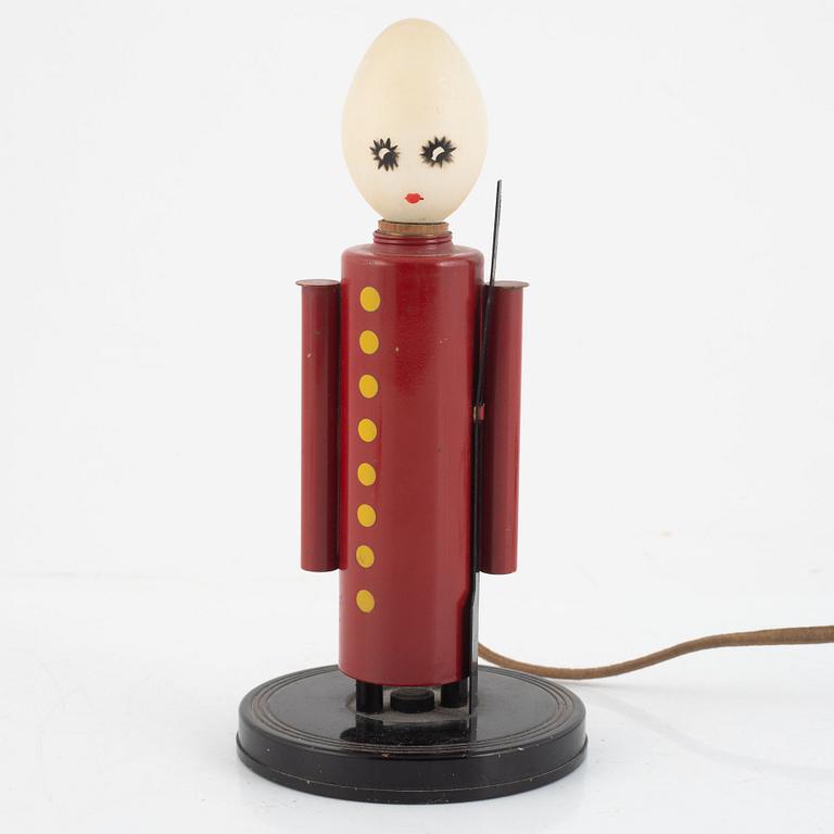 Lurelle Guild, a 'The Colonel' table lamp, Chase, USA, 1930's.