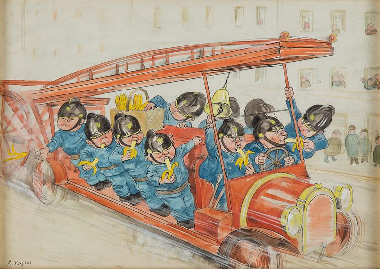 ROBERT HÖGFELDT, watercolour, signed.