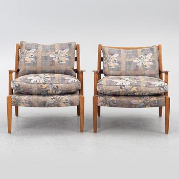 Arne Norell, fåtöljer, ett par, "Löven", Norell Möbler.